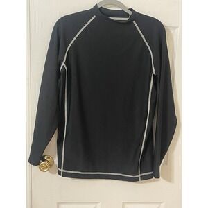 FootJoy Shirt Mens Medium Black Long Sleeve Thermal Base Layer Golf Performance